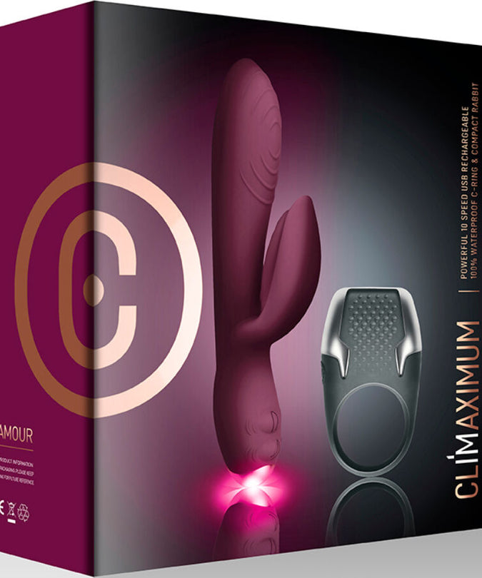 CLIMAXIMUM - LAMOUR KIT KONIJNENVIBRATOR + LED PIEMELRING