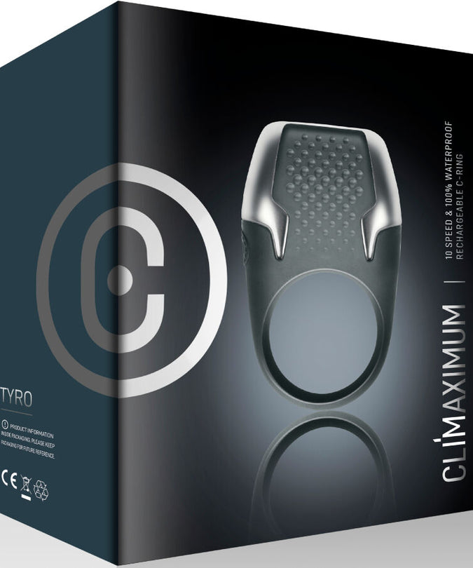 CLIMAXIMUM - TYRO VIBRERENDE PENISRING MET LEDVERLICHTING
