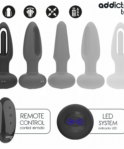 ADDICTED TOYS - ANAL PLUG WITH VIBRATING TONGUE AND REMOTE CONTROL ADDICTED TOYS - ANAL PLUG WITH VIBRATING TONGUE AND REMOTE CONTROL