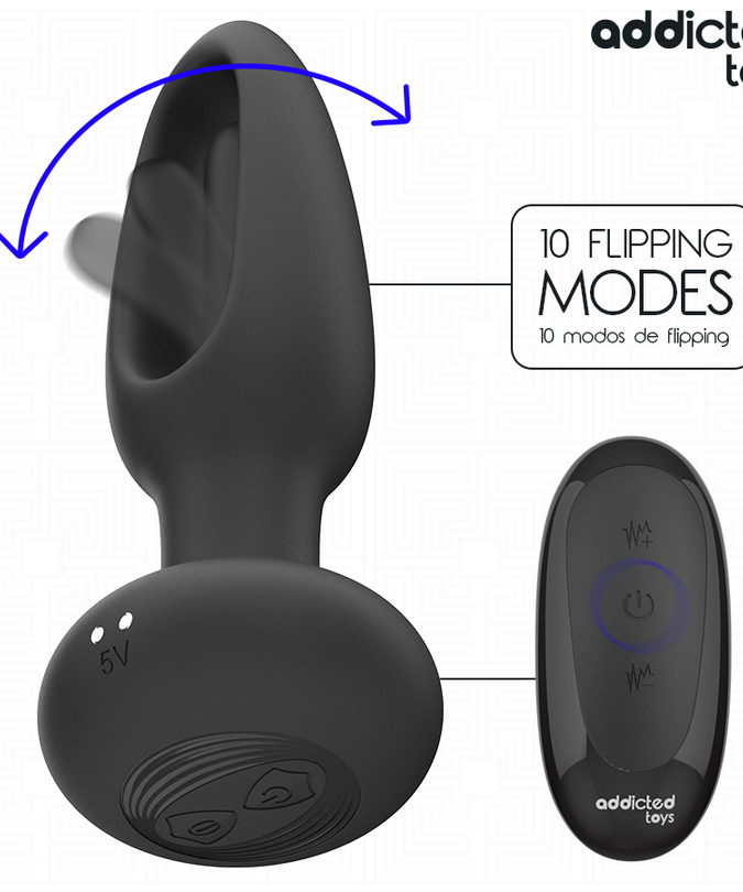 ADDICTED TOYS - ANAALPLUG MET TRILLENDE TONG EN AFSTANDSBEDIENING