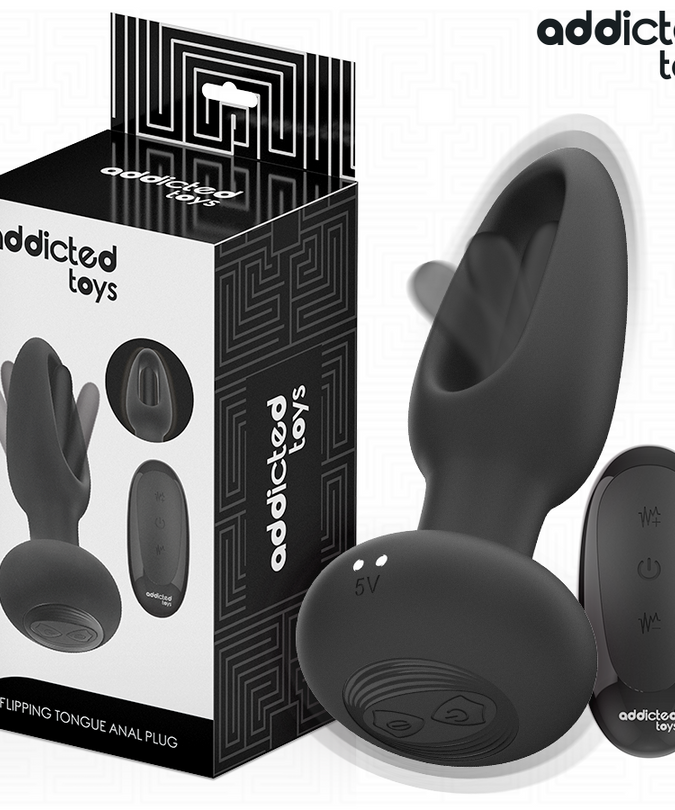 ADDICTED TOYS - ANAALPLUG MET TRILLENDE TONG EN AFSTANDSBEDIENING