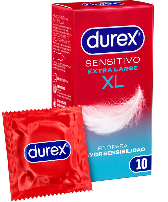 DUREX - SENSITIVE XL CONDOMS EXTRA LARGUE 10 UNITS