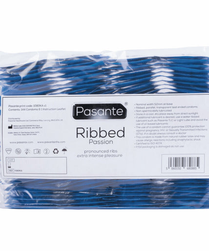 PASANTE - GERIBBELDE PASSIE CONDOMS ZAK 144 STUKS PASANTE - GERIBBELDE PASSIE CONDOMS ZAK 144 STUKS