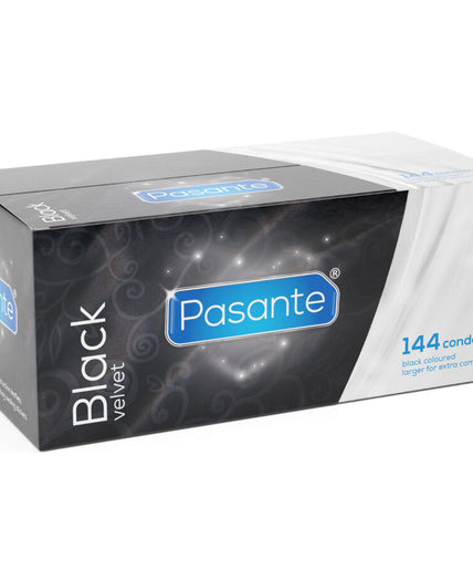 Pasante – Zwarte Fluweel Condooms Doos 144 Stuks Pasante – Zwarte Fluweel Condooms Doos 144 Stuks