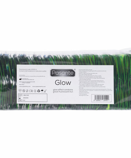 PASANTE - GLOW CONDOMS BAG 144 UNITS PASANTE - GLOW CONDOMS BAG 144 UNITS