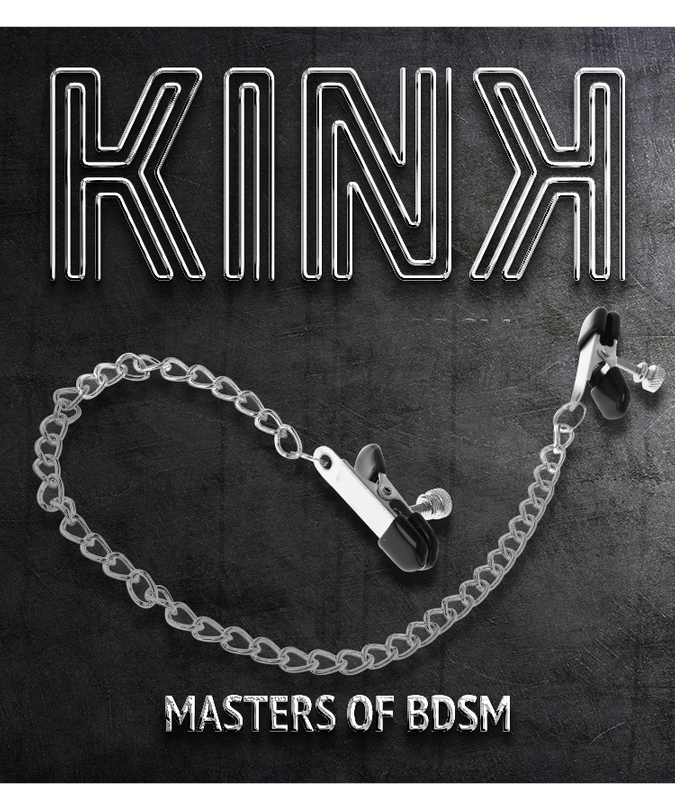 KINK - PLATTE KETTING NIPPELKLEMMEN ZILVER 34 CM