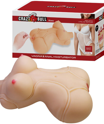 CRAZY BULL - DIANA REALISTIC FEMALE TORSO VAGINA AND ANAL 5 KG CRAZY BULL - DIANA REALISTIC FEMALE TORSO VAGINA AND ANAL 5 KG