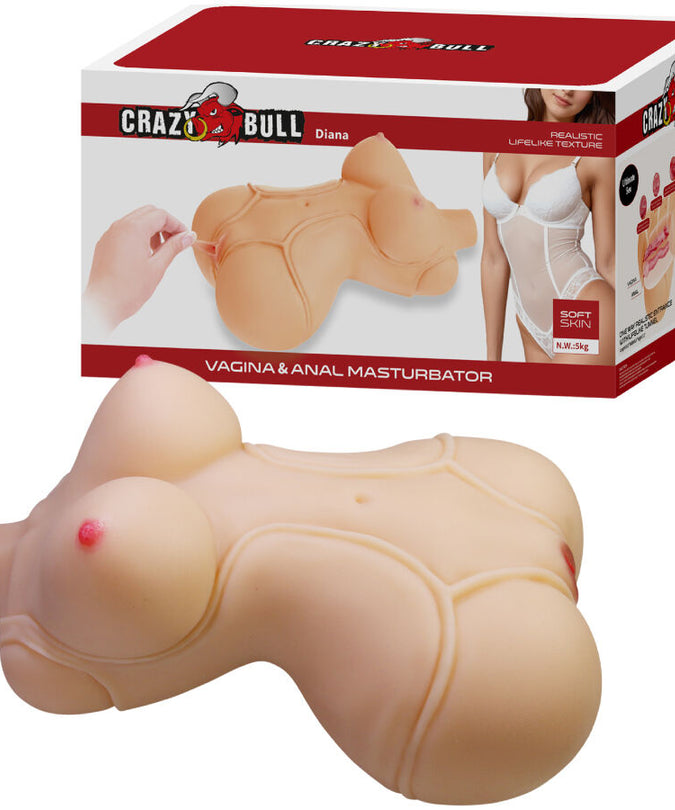 CRAZY BULL - DIANA REALISTISCHE VROUWENROMP VAGINA EN ANAAL 5 KG