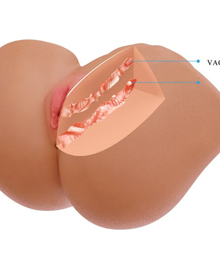 CRAZY BULL - ILANA REALISTIC FEMALE BUTT VIBRATOR AND SUCKER WITH SOUND 6.8 KG CRAZY BULL - ILANA REALISTIC FEMALE BUTT VIBRATOR AND SUCKER WITH SOUND 6.8 KG