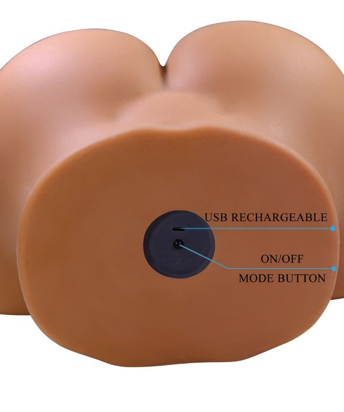 CRAZY BULL - WENDY REALISTIC FEMALE BUTT VIBRATOR AND SUCKER WITH SOUND 11 KG