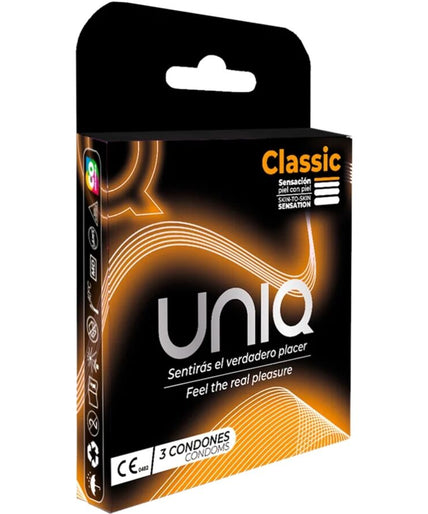 UNIQ - KLASSIEKE LATEXVRIJE CONDOMS 3 STUKS UNIQ - KLASSIEKE LATEXVRIJE CONDOMS 3 STUKS