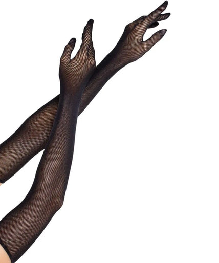 LEG AVENUE - OPERA LONG FISHNET GLOVES BLACK LEG AVENUE - OPERA LONG FISHNET GLOVES BLACK