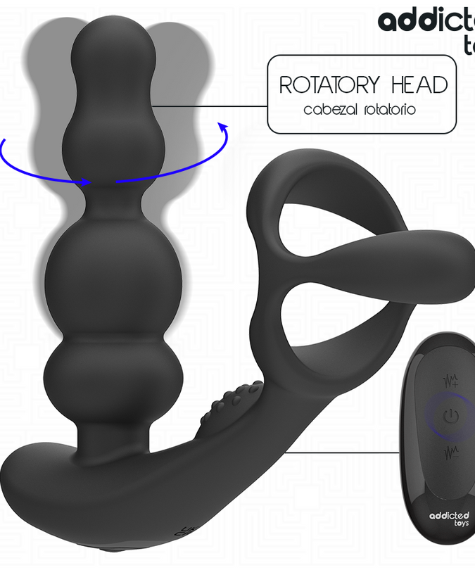 Pleasurements – Addicted Toys – Rotating Prostate Massager With Remote Control