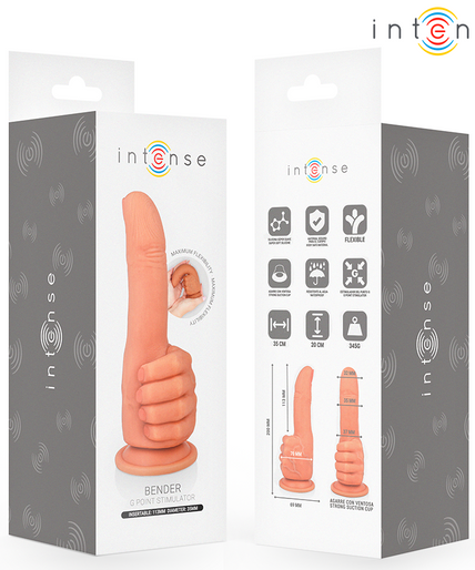INTENSE - BENDER G-SPOT STIMULATOR FLEXIBLE HAND 11.3 CM INTENSE - BENDER G-SPOT STIMULATOR FLEXIBLE HAND 11.3 CM