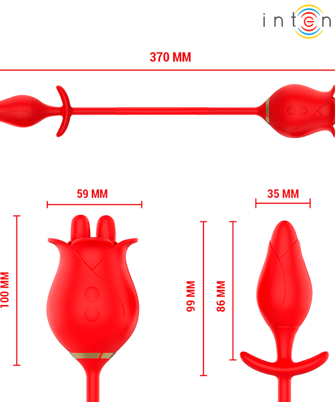 INTENSE - MELANIE DOUBLE CLITORIS STIMULATOR WITH ZIGZAG TONGUE