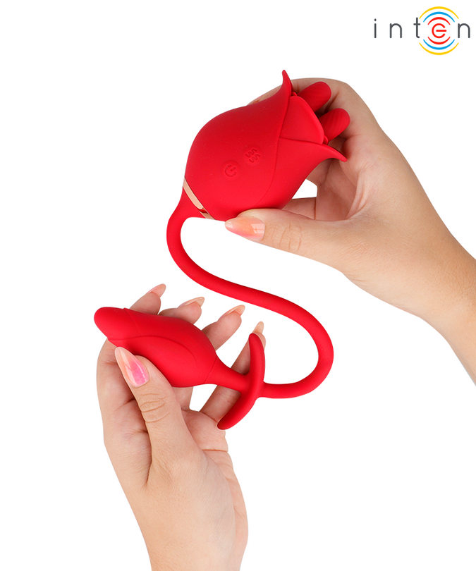 INTENSE - MELANIE DOUBLE CLITORIS STIMULATOR WITH ZIGZAG TONGUE