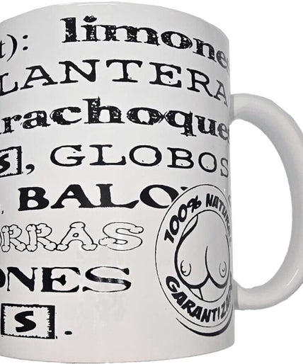 DIABLO PICANTE - WHITE MUG WITH BOOB SYNONYMS 370 ML DIABLO PICANTE - WHITE MUG WITH BOOB SYNONYMS 370 ML