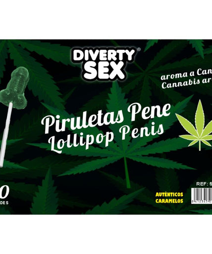 DIABLO GOLOSO - 50 PENIS LOLLIPOPS CANNABIS AROMA DIABLO GOLOSO - 50 PENIS LOLLIPOPS CANNABIS AROMA