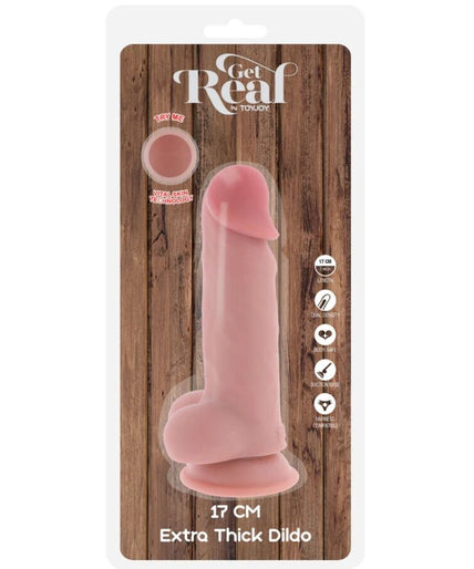 GET REAL - DELUXE REALISTIC PENIS WITH TESTICLES EXTRA THICK 17 CM GET REAL - DELUXE REALISTIC PENIS WITH TESTICLES EXTRA THICK 17 CM