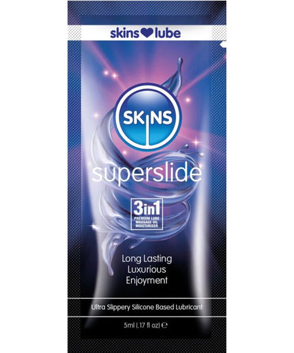 SKINS - SUPERSLIDE SILICONE-BASED LUBRICANT SINGLE-DOSE 5 ML SKINS - SUPERSLIDE SILICONE-BASED LUBRICANT SINGLE-DOSE 5 ML
