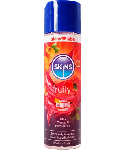 SKINS - FRUITY WATER-BASED LUBRICANT MANGO & PASSION FRUIT 130 ML SKINS - FRUITY WATER-BASED LUBRICANT MANGO & PASSION FRUIT 130 ML