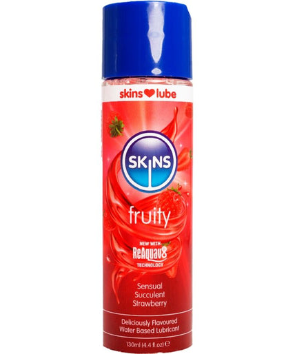 SKINS - FRUITY WATER-BASED LUBRICANT STRAWBERRY 130 ML SKINS - FRUITY WATER-BASED LUBRICANT STRAWBERRY 130 ML