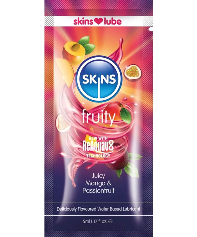 Skins – Fruity Water – Based Lubricant Mango & Passion Fruit Single – Dose 5 Ml