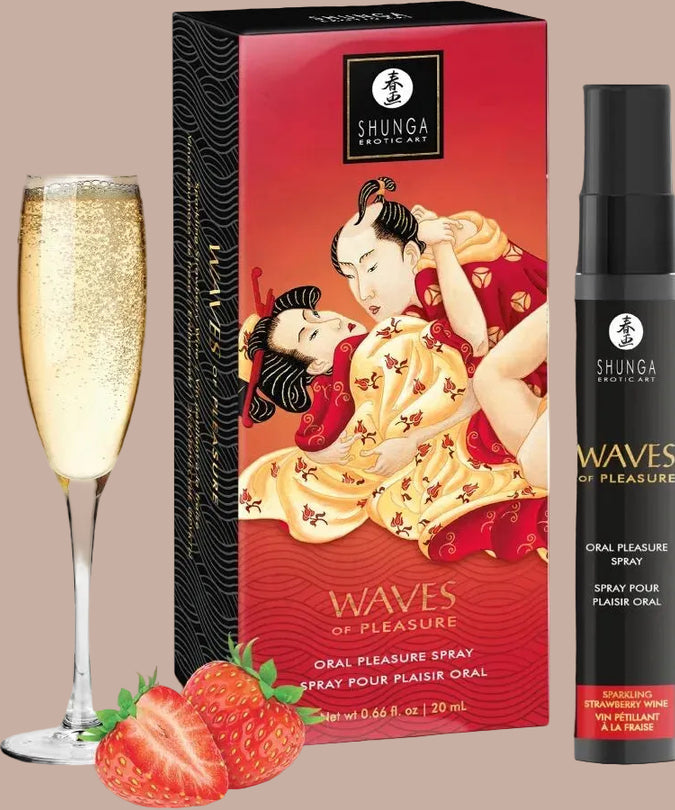 Shunga – Waves Plezier Spray Mondeling Verleidelijk Aardbei 20ml