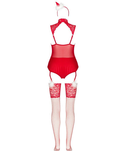LIVCO CORSETTI FASHION - LIMPID SNOWFLAKES LC 90604 BODY + STOCKINGS + CHRISTMAS HEADBAND S/M LIVCO CORSETTI FASHION - LIMPID SNOWFLAKES LC 90604 BODY + STOCKINGS + CHRISTMAS HEADBAND S/M