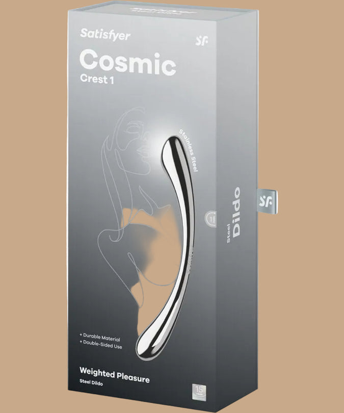 Satisfyer Cosmic Crest 1 – Dubbelzijdige dildo van roestvrij staal