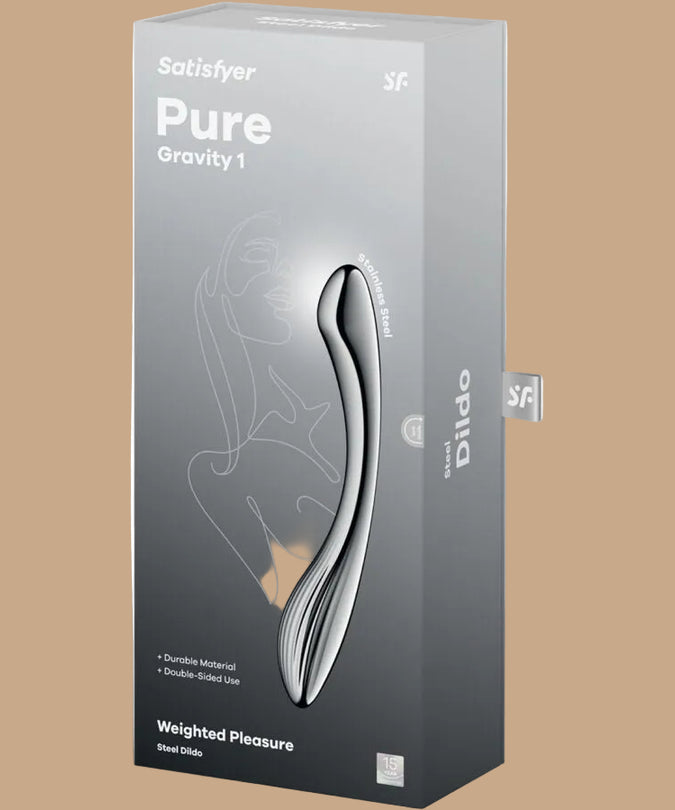 Satisfyer Pure Gravity 1 – Stainless Steel Double-Ended Dildo