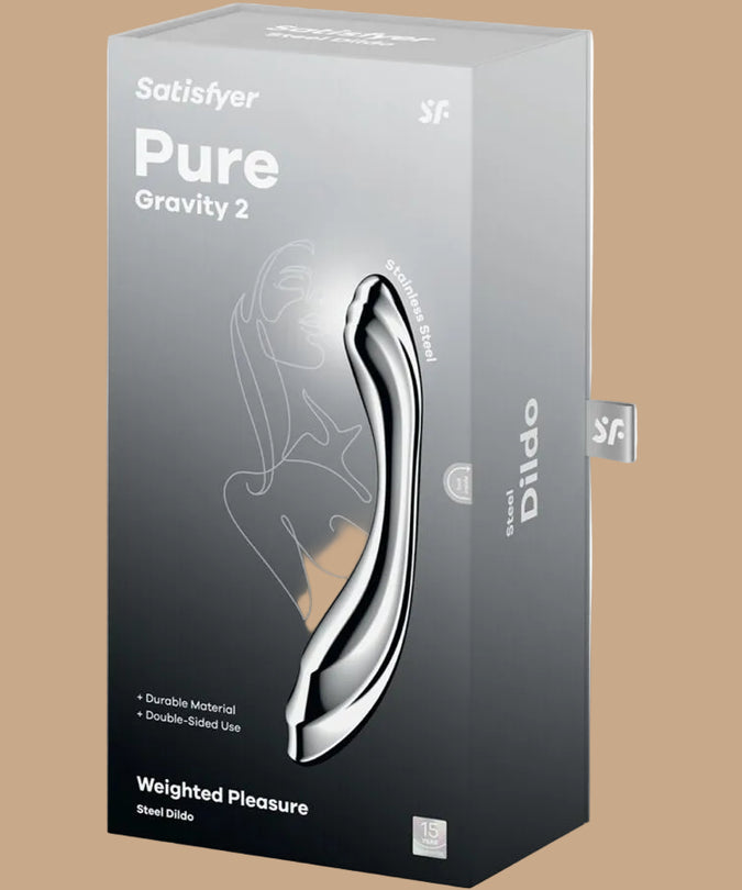 Satisfyer Pure Gravity 2 – Stainless Steel Double-Ended Dildo