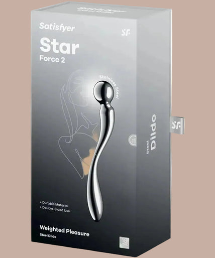 Satisfyer Star Force 2 – Roestvrijstalen Dubbelzijdige Dildo Satisfyer Star Force 2 – Roestvrijstalen Dubbelzijdige Dildo
