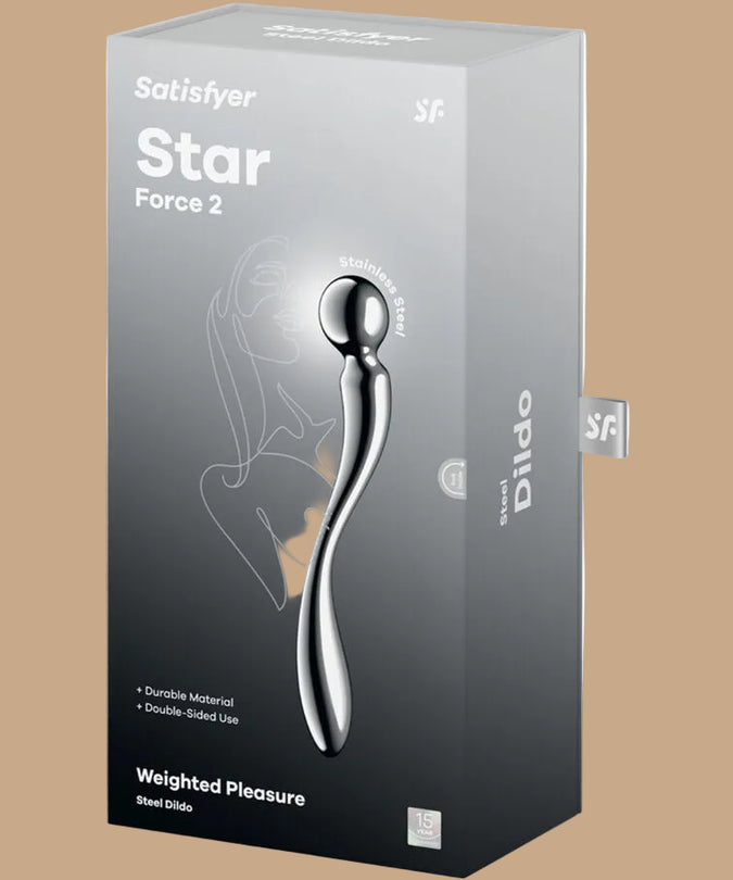Satisfyer Star Force 2 – Roestvrijstalen Dubbelzijdige Dildo