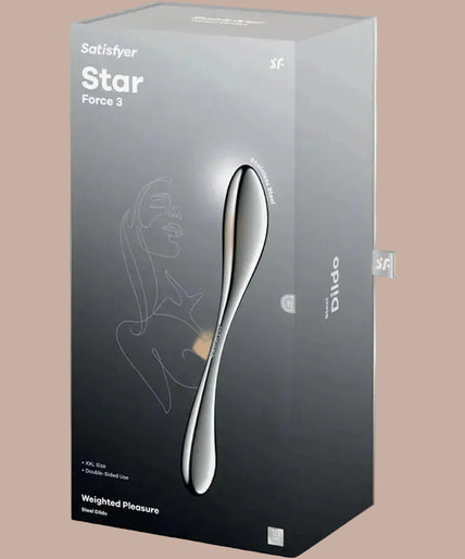 Satisfyer Star Force 3 – Dubbelzijdige dildo van roestvrij staal Satisfyer Star Force 3 – Dubbelzijdige dildo van roestvrij staal