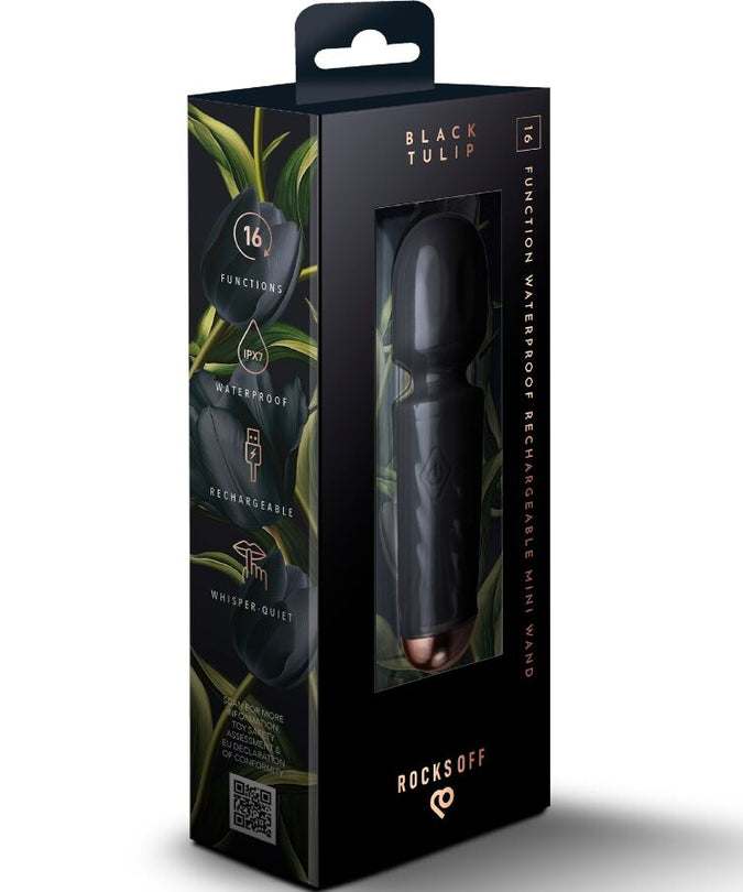 ROCKS-OFF - OPLAADBARE MINIWAND 16 FUNCTIES ZWARTE TULP