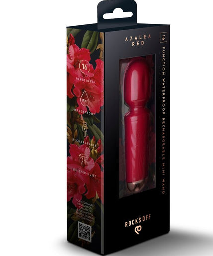 ROCKS-OFF - MINI RECHARGEABLE WAND 16 FUNCTIONS AZALEA RED ROCKS-OFF - MINI RECHARGEABLE WAND 16 FUNCTIONS AZALEA RED