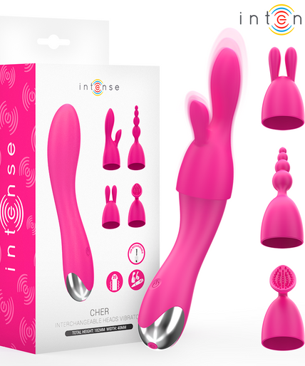 INTENSE - CHER VIBRATOR WITH 20 PATTERNS AND INTERCHANGEABLE HEADS INTENSE - CHER VIBRATOR WITH 20 PATTERNS AND INTERCHANGEABLE HEADS
