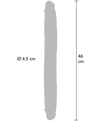 GET REAL - DOUBLE-ENDED SILICONE DILDO CARAMEL 46 CM GET REAL - DOUBLE-ENDED SILICONE DILDO CARAMEL 46 CM