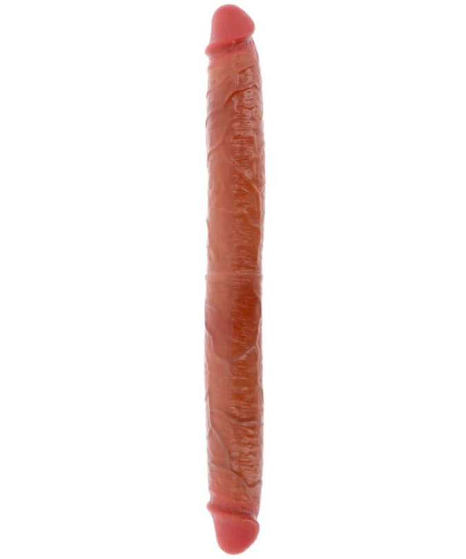 GET REAL - DUBBELZIJDIGE SILICONEN DILDO KARAMEL 46 CM