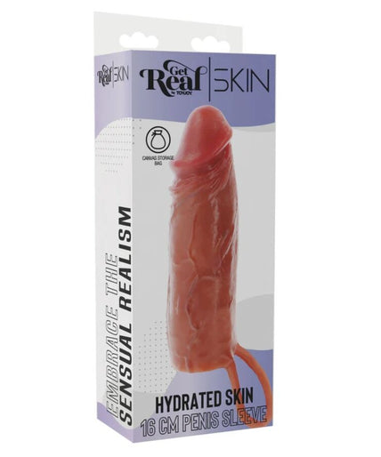 GET REAL - GEHYDRATEERDE HUID SILICONEN PENISMOUW KARAMEL 16 CM GET REAL - GEHYDRATEERDE HUID SILICONEN PENISMOUW KARAMEL 16 CM
