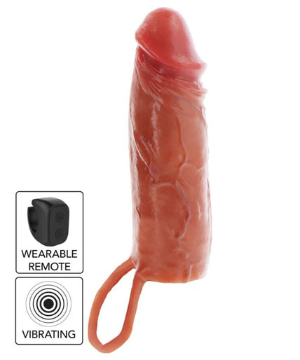GET REAL - HYDRATED SKIN SILICONE VIBRATING PENIS SLEEVE CARAMEL 16 CM GET REAL - HYDRATED SKIN SILICONE VIBRATING PENIS SLEEVE CARAMEL 16 CM