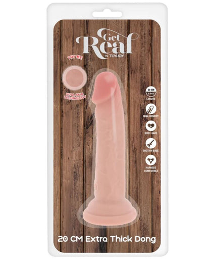 GET REAL - DELUXE THICK DOUBLE-DENSITY TPE DONG 20 CM GET REAL - DELUXE THICK DOUBLE-DENSITY TPE DONG 20 CM