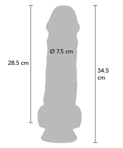 GET REAL - DELUXE REALISTIC PENIS WITH TESTICLES EXTRA THICK 34.5 CM GET REAL - DELUXE REALISTIC PENIS WITH TESTICLES EXTRA THICK 34.5 CM