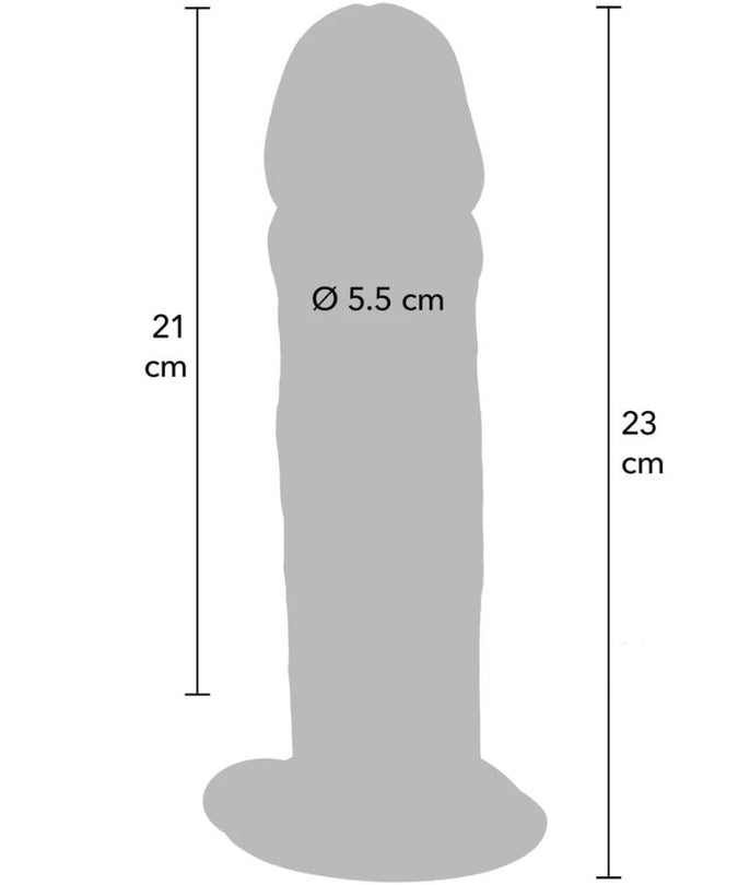 GET REAL - DELUXE THICK DOUBLE-DENSITY TPE DONG 23 CM