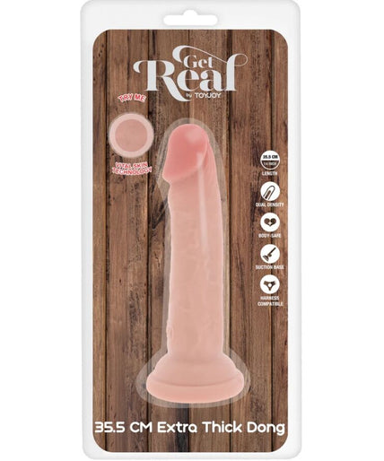 GET REAL - DELUXE THICK DOUBLE-DENSITY TPE DONG 35.5 CM GET REAL - DELUXE THICK DOUBLE-DENSITY TPE DONG 35.5 CM