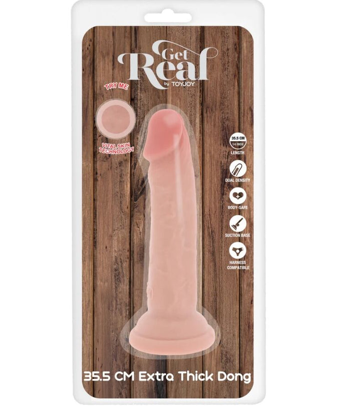 Get Real – Deluxe Thick Double-Density TPE Dong 35.5 cm