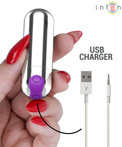 INTENSE - KAREN MINI RECHARGEABLE VIBRATING BULLET SILVER INTENSE - KAREN MINI RECHARGEABLE VIBRATING BULLET SILVER