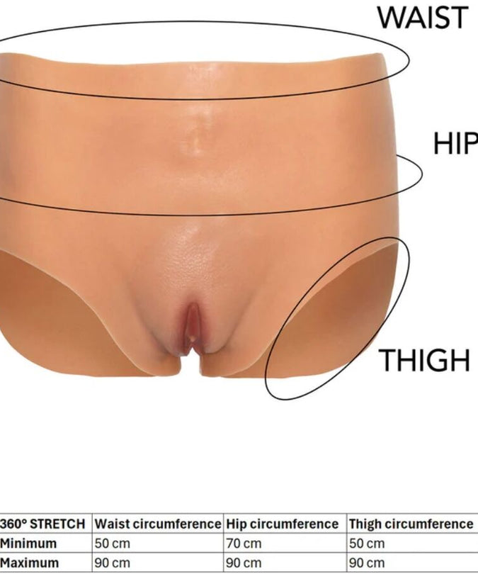 Verborgen Verlangen – Alter Ego Open Vagina Slipje Hoge Taille Huidkleur