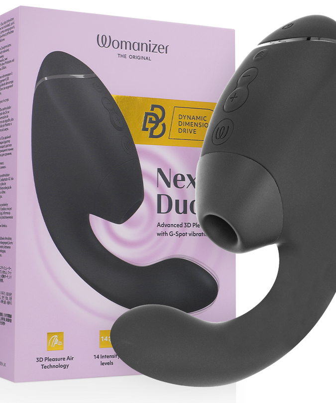 Womanizer – Duo Next Dual Klitoral- & G-Punkt-Stimulator Schwarz